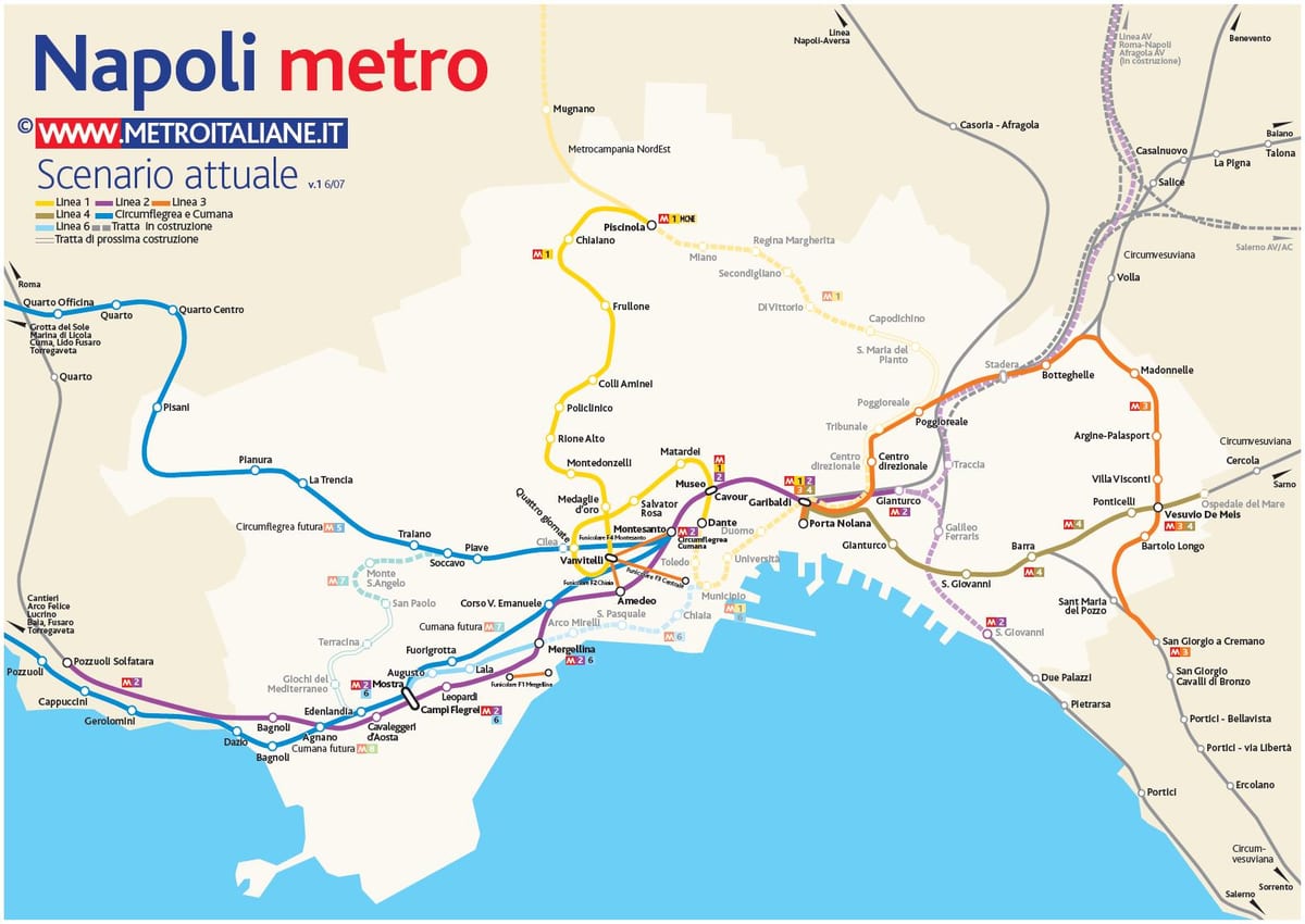 kart over napoli t