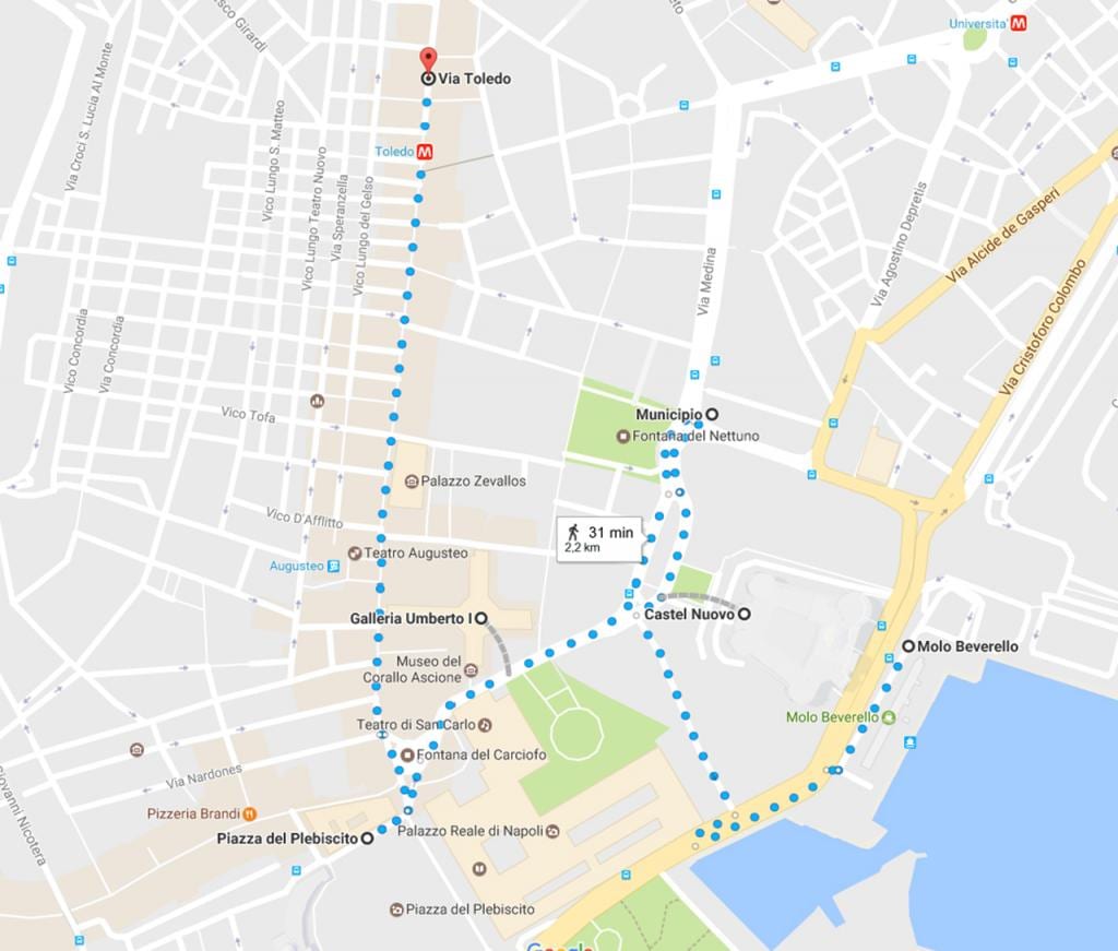 napoli walking tour kart