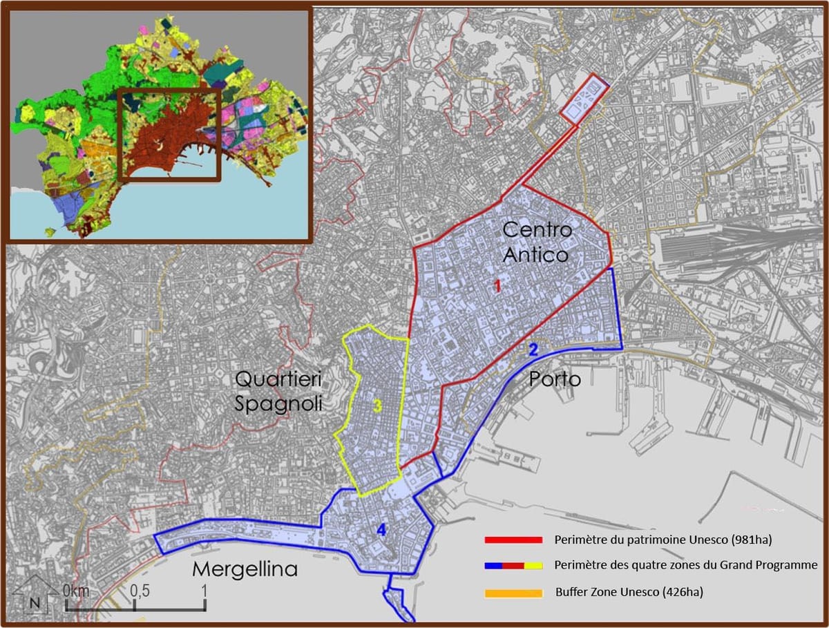 Kart over napoli sentrum