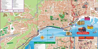 Kart av city sightseeing napoli