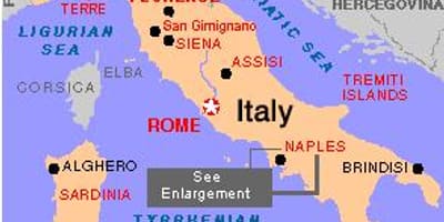 Napoli i italia kart